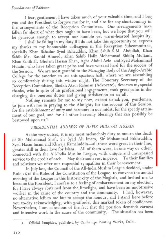 Muslim League Session, November 1933