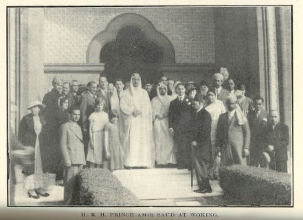 Prince Amir Saud at the Woking Mosque, 30 June 1935 