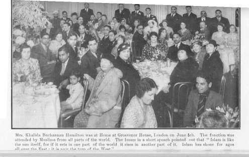 A Muslim function hosted by Mrs. Khalida Buchannan Hamilton, 5 June 1935.