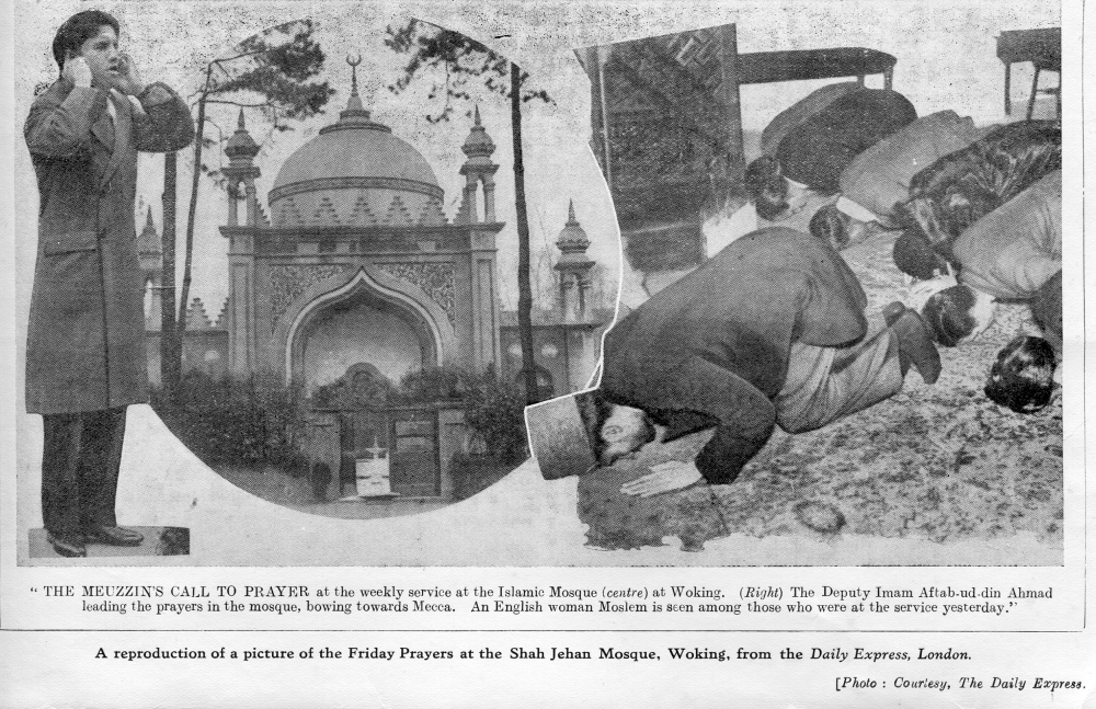 Photograph montage of Friday Prayers, February 1932