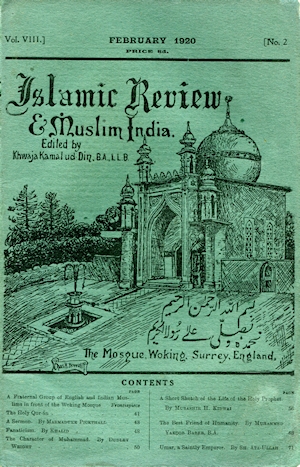 Islamic Review, February 1920, cover